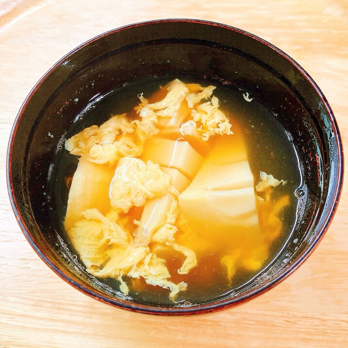 タケノコと卵のすまし汁